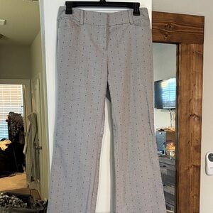 Elegant Gray Patterned Flare Pants